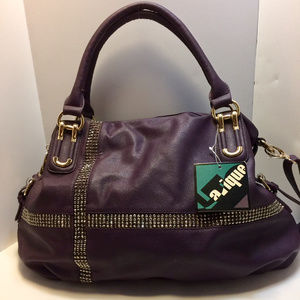 Purple Latique Marcita Satchel Shoulder Bag